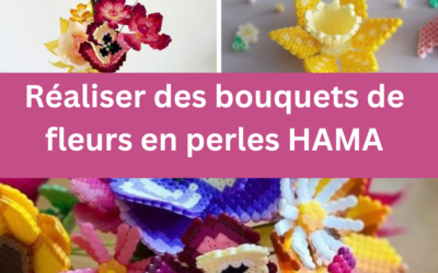 Créer des bouquets de fleurs avec les perles à repasser Hama